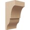 Ekena Millwork 4"W x 4"D x 8"H Wide Asheboro Rough Cedar Woodgrain TimberThane Corbel, Primed Tan CORUR04X04X08ASHRCPR - alternate 1